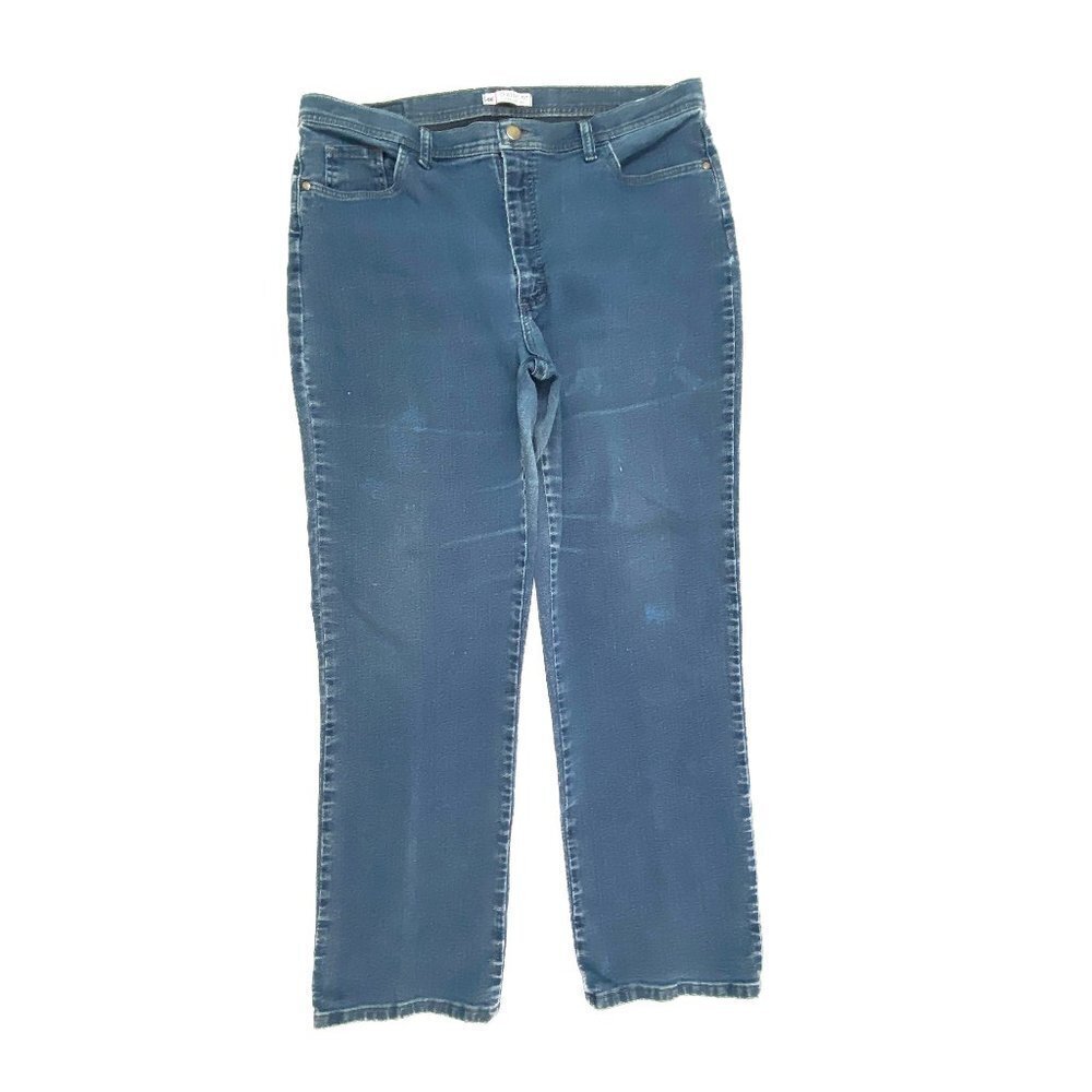 Lee Classic Fit Straight Leg Women's size 18 Dark Wash Blue Denim Jeans